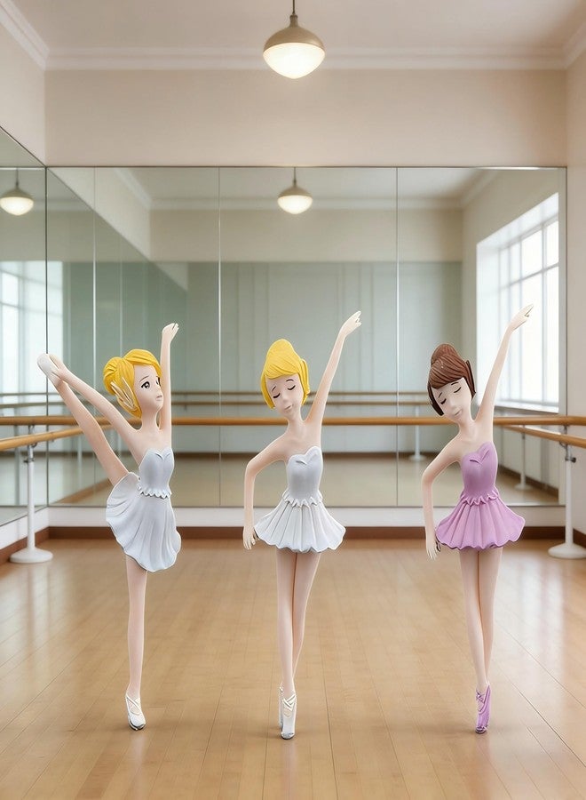 HYSTYLE 4 Pcs Dancing Ballerina Girl Figurine Ballerina Girl Cake Topper Plant Pot Craft Dollhouse Cake Decoration - Image 4